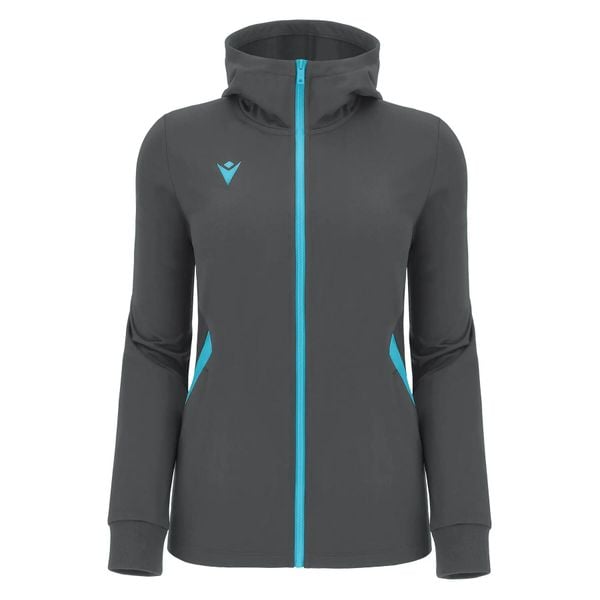 Damska bluza z kapturem full zip Macron Bastet. Niebieskie bluzy Macron, xl, bez wzorów, z dzianiny, z kapturem. Za 225.50 zł.