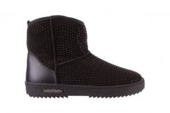 Śniegowce Bayla-161 7063 Czarne, Skóra naturalna zamszowa - 36. Czarne trapery i śniegowce Bayla, z materiału. W wyprzedaży za 134.10 zł.