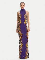Versace Jeans Couture Sukienka wieczorowa 78HAO9P5 Fioletowy Slim Fit. Fioletowe sukienki Versace Jeans Couture, bez wzorów, z jeansu, wizytowe, bez kołnierzyka, bez ramiączek. Za 1,349.00 zł.