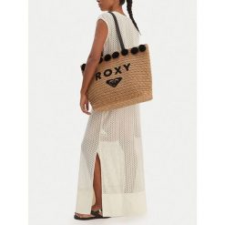 Torebka Roxy. Brązowe shopper Roxy, bez wzorów, bez dodatków. Za 119.99 zł.