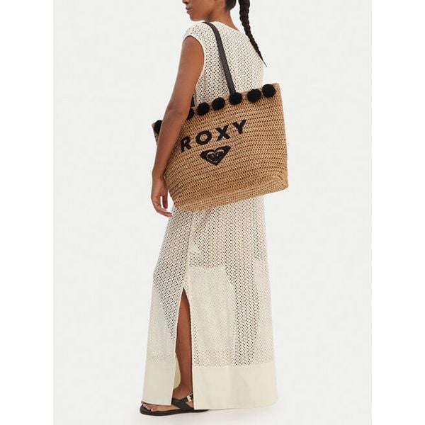 Torebka Roxy. Brązowe shopper Roxy, bez wzorów, bez dodatków. Za 119.99 zł.