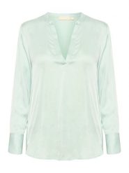 Soaked in Luxury Bluzka w kolorze zielonym rozmiar: XS. Zielone bluzki Soaked in Luxury, s, bez wzorów, z wiskozy, klasyczne, bez kołnierzyka, bez ramiączek. Za 171.95 zł.