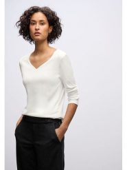 Street One Koszulka w kolorze białym rozmiar: 36. Białe bluzki Street One, bez wzorów, z bawełny, street, bez kołnierzyka, bez ramiączek. Za 100.04 zł.