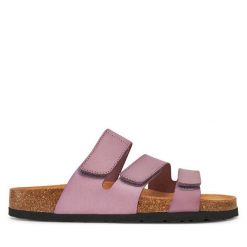 Klapki Dr. Brinkmann. Fioletowe klapki Dr. Brinkmann, bez wzorów, bez obcasa. Za 269.99 zł.