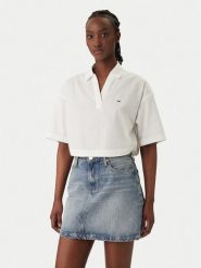 Tommy Jeans Polo DW0DW22596 Biały Relaxed Fit. Białe koszulki polo Tommy Jeans, s, bez wzorów, z bawełny, bez kołnierzyka, bez ramiączek. Za 369.99 zł.