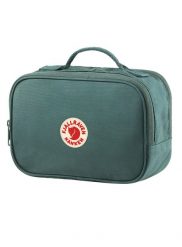 Kosmetyczka Fjallraven Kanken Toiletry Bag - frost green. Zielone kufry i kosmetyczki Fjällräven, bez wzorów, z bawełny, bez dodatków. Za 303.10 zł.