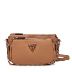 Torebka Guess. Brązowe listonoszki Guess, z aplikacjami, bez dodatków. Za 329.99 zł.