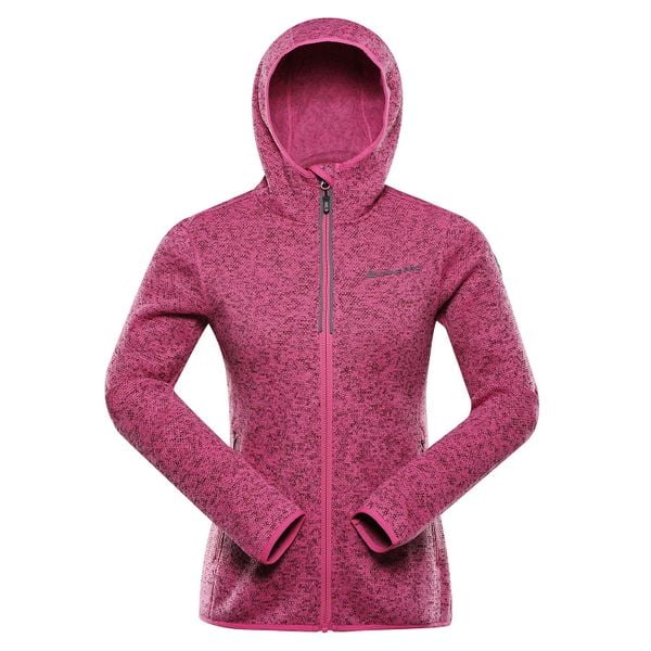 Bluza damska polarowa z kapturem Alpine Pro Zega 2. Czerwone bluzy Alpine Pro, bez wzorów, z polaru, z kapturem. W wyprzedaży za 209.00 zł.
