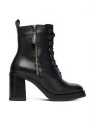 MEXX Trzewiki CEO-MX/039C-RST Czarny. Czarne botki Mexx, bez wzorów, ze skóry, bez obcasa, na słupku, bez zapięcia. Za 369.99 zł.