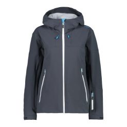 Kurtka damska przeciwdeszczowa CMP 31Z2196. Szare kurtki sportowe CMP, bez wzorów, bez kaptura, trekkingowe. W wyprzedaży za 629.99 zł.