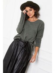 So Cachemire Sweter "Faaborg" w kolorze khaki rozmiar: S. Brązowe swetry So Cachemire, s, bez wzorów, z kaszmiru, bez ramiączek. Za 140.86 zł.