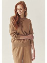 TATUUM Sweter "Floksi" w kolorze beżowym rozmiar: L. Brązowe swetry Tatuum, l, bez wzorów, bez ramiączek. Za 157.73 zł.