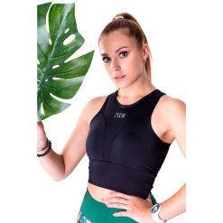 Stanik sportowy damski 2skin QUEEN BLACK. Czarne bielizna sportowa 2SkIN, s, bez wzorów, z elastanu. W wyprzedaży za 59.00 zł.