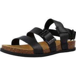 Sandały KICKERS 931630 50 Czarny. Czarne sandały Kickers, bez wzorów, ze skóry, bez obcasa, bez zapięcia. Za 251.99 zł.