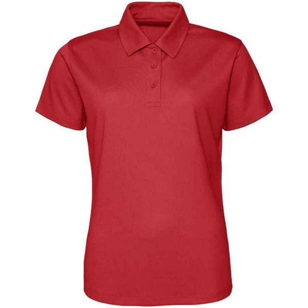 Damska Koszulka Polo. Czerwone bluzki JUST COOL, bez wzorów, bez kołnierzyka, bez ramiączek. Za 65.99 zł.