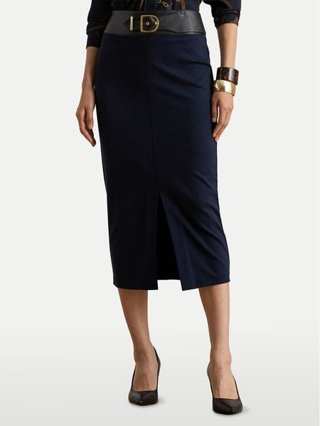LAUREN RALPH LAUREN Spódnica ołówkowa 200P03729001 Granatowy Regular Fit. Niebieskie spódnice Lauren Ralph Lauren, bez wzorów, z wiskozy, ołówkowe. Za 989.99 zł.