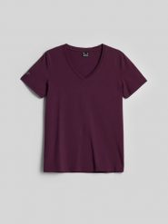 4F T-shirt regular gładki damski - fioletowy L. Fioletowe t-shirty 4f, l, bez wzorów, z bawełny, bez kołnierzyka, bez ramiączek. Za 59.99 zł.