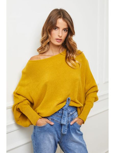 Joséfine Sweter "Egale" w kolorze żółtym rozmiar: M. Żółte swetry Joséfine, m, bez wzorów, z kaszmiru, bez ramiączek. Za 173.60 zł.