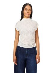 Scotch & Soda Koszulka w kolorze białym rozmiar: S. Białe bluzki Scotch & Soda, s, bez wzorów, z koronki, bez kołnierzyka, bez ramiączek. Za 119.95 zł.
