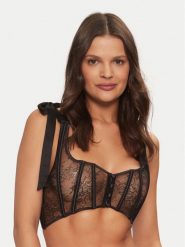 TWINSET Biustonosz z fiszbiną 242LL6JYY Czarny. Czarne biustonosze Twinset, bez wzorów, z syntetyku. Za 249.99 zł.