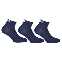Skarpety Fila Granatowe 3-Pak Rozmiar 35-38 Mieszanka Bawełny. Niebieskie skarpety Fila, bez wzorów, z bawełny. Za 79.99 zł.