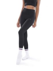Athleas Legginsy sportowe "Mya" w kolorze czarnym rozmiar: M/L. Czarne legginsy Athleas, l, bez wzorów, z materiału, z podwyższonym stanem. Za 130.99 zł.