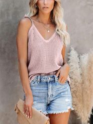 Milan Kiss Top w kolorze jasnoróżowym rozmiar: XL. Różowe topy Milan Kiss, xl, bez wzorów, ze splotem, bez kołnierzyka, bez ramiączek. Za 83.62 zł.
