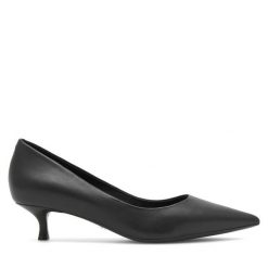 Szpilki Gino Rossi. Czarne szpilki Gino Rossi, bez wzorów, bez obcasa, na szpilce, bez zapięcia. Za 279.99 zł.