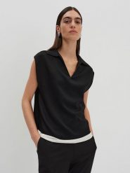 Someday Koszulka w kolorze czarnym rozmiar: 40. Czarne bluzki someday., bez wzorów, bez kołnierzyka, bez ramiączek. Za 158.10 zł.