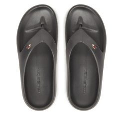 Japonki Tommy Hilfiger. Szare klapki TOMMY HILFIGER, bez wzorów, bez obcasa. Za 199.99 zł.