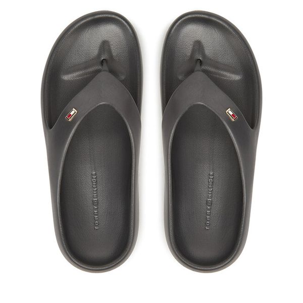 Japonki Tommy Hilfiger. Szare klapki TOMMY HILFIGER, bez wzorów, bez obcasa. Za 119.99 zł.