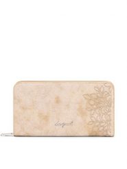 Desigual Portfel 26SAYP22 Beżowy. Brązowe portfele Desigual, bez wzorów, ze skóry. Za 249.99 zł.