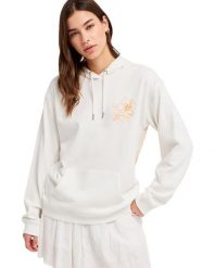 Bluza z kapturem damska SURF STOKED TERRY VINT. Białe bluzy Roxy, m, bez wzorów, z bawełny, z kapturem. Za 167.99 zł.
