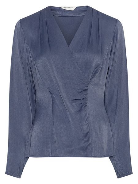 MOSS COPENHAGEN Bluzka w kolorze granatowym rozmiar: L. Niebieskie bluzki Moss Copenhagen, l, bez wzorów, z wiskozy, bez kołnierzyka, bez ramiączek. Za 194.95 zł.
