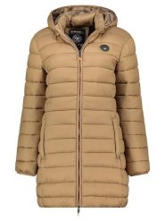 Geographical Norway Płaszcz pikowany "Atikamap" w kolorze szarobrązowym rozmiar: XL. Brązowe płaszcze Geographical Norway, xl, bez wzorów, bez kaptura. Za 209.33 zł.