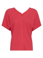 MOSS COPENHAGEN Bluzka w kolorze czerwonym rozmiar: M/L. Czerwone bluzki Moss Copenhagen, l, bez wzorów, bez kołnierzyka, bez ramiączek. Za 169.95 zł.
