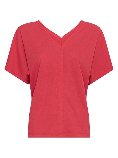 MOSS COPENHAGEN Bluzka w kolorze czerwonym rozmiar: S/M. Czerwone bluzki Moss Copenhagen, m, bez wzorów, bez kołnierzyka, bez ramiączek. Za 169.95 zł.
