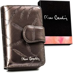 Portfel damski Pierre Cardin 02 LEAF 115 POPIEL. Portfele Pierre Cardin, z aplikacjami, z lakierowanej skóry. Za 149.99 zł.