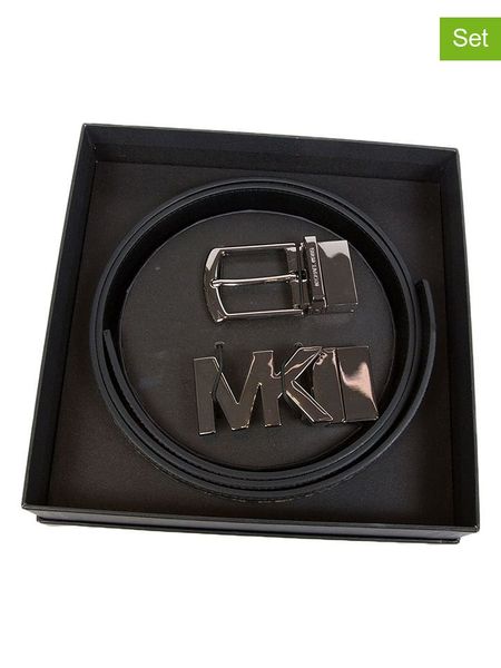 Michael Kors 3-częściowy zestaw w kolorze czarnym rozmiar: onesize. Czarne paski Michael Kors, bez wzorów, z materiału. Za 352.43 zł.