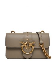 PINKO Torebka Love One Mini ST.CL Al 25-26 PLTT 105856 A0F1 Szary. Szare listonoszki Pinko, bez wzorów, ze skóry, bez dodatków. Za 1,199.00 zł.