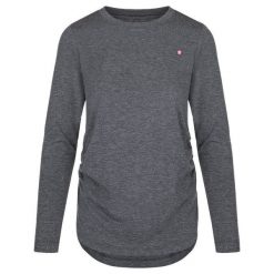 LOAP Baxana Damska Koszulka z Długim Rękawem, Czarna XL. Czarne bluzki GLOMEX, xl, bez wzorów, bez kołnierzyka, bez ramiączek. Za 165.99 zł.