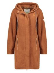 Geographical Norway Płaszcz polarowy "Tartine" w kolorze karmelowym rozmiar: XL. Brązowe płaszcze Geographical Norway, xl, bez wzorów, z polaru, bez kaptura. Za 156.98 zł.