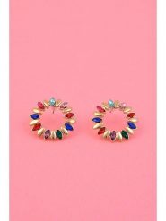 Heliophilia Kolczyki-wkrętki z cyrkoniami rozmiar: onesize. Żółte kolczyki Heliophilia, z cyrkonią, z mosiądzu. Za 21.99 zł.