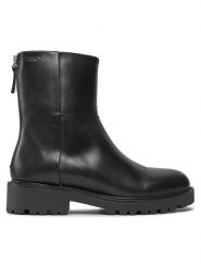 Vagabond Botki 5457-101-20 Czarny. Czarne botki Vagabond Shoemakers, bez wzorów, ze skóry, bez obcasa, na płaskiej podeszwie, bez zapięcia. Za 559.99 zł.