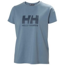 Koszulka damska Helly Hansen Logo 3.0. Niebieskie bluzki Helly Hansen, bez wzorów, bez ramiączek. Za 141.75 zł.