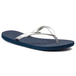 Japonki Roxy. Szare klapki Roxy, bez wzorów, bez obcasa. Za 39.99 zł.