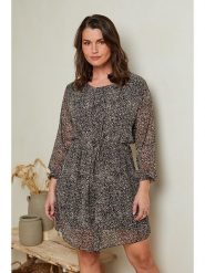 Curvy Lady Sukienka w kolorze czarno-brązowym rozmiar: 40/42. Brązowe sukienki Curvy Lady, bez wzorów, klasyczne, bez kołnierzyka, bez ramiączek, midi. Za 66.00 zł.
