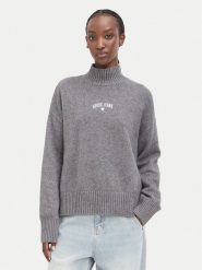 Guess Jeans Sweter W6BR09 Z1252 Szary Relaxed Fit. Szare swetry Guess Jeans, xl, z aplikacjami, z bawełny, bez ramiączek. Za 389.99 zł.