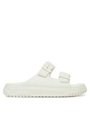 Armani Exchange Klapki XDP043 XV821 00894 Biały. Białe klapki Armani Exchange, bez wzorów, ze skóry, bez obcasa. Za 269.99 zł.