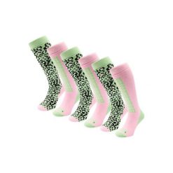 Skarpety narciarskie - Damskie - 6 par - Awokado. Zielone skarpety POEDERBAAS, bez wzorów, z wełny. W wyprzedaży za 329.62 zł.